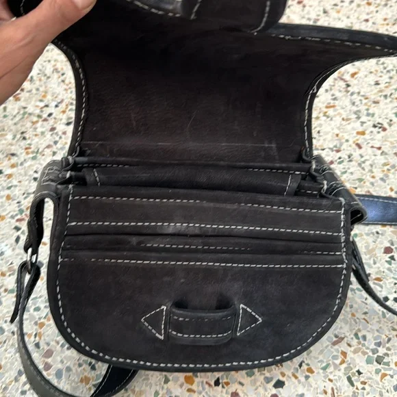 Suede CARRIEL unix bag - hidden pockets